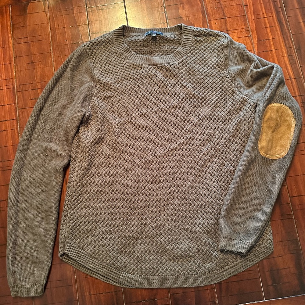 Hunter Green Sweater with Elbow Patch